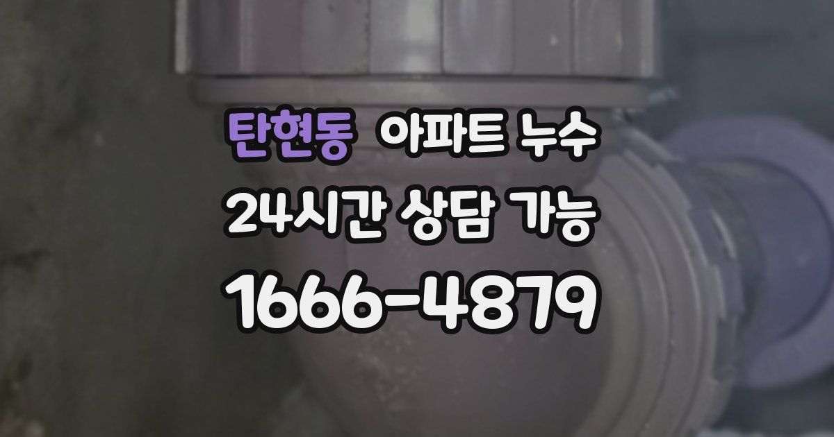 탄현동 아파트 누수