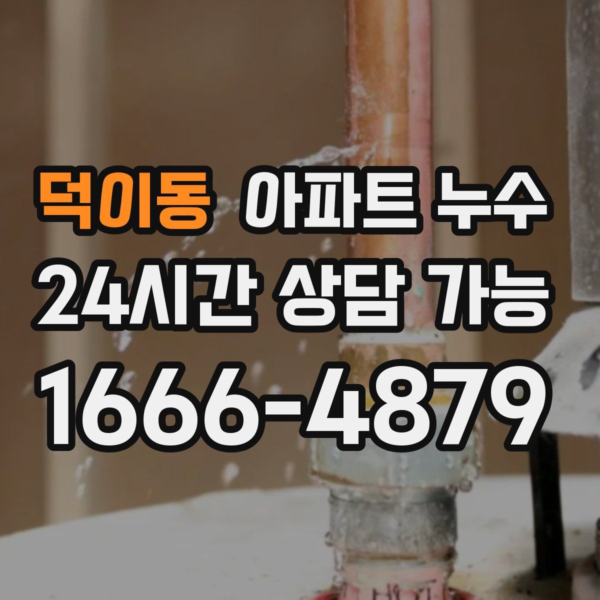 덕이동 아파트 누수탐지