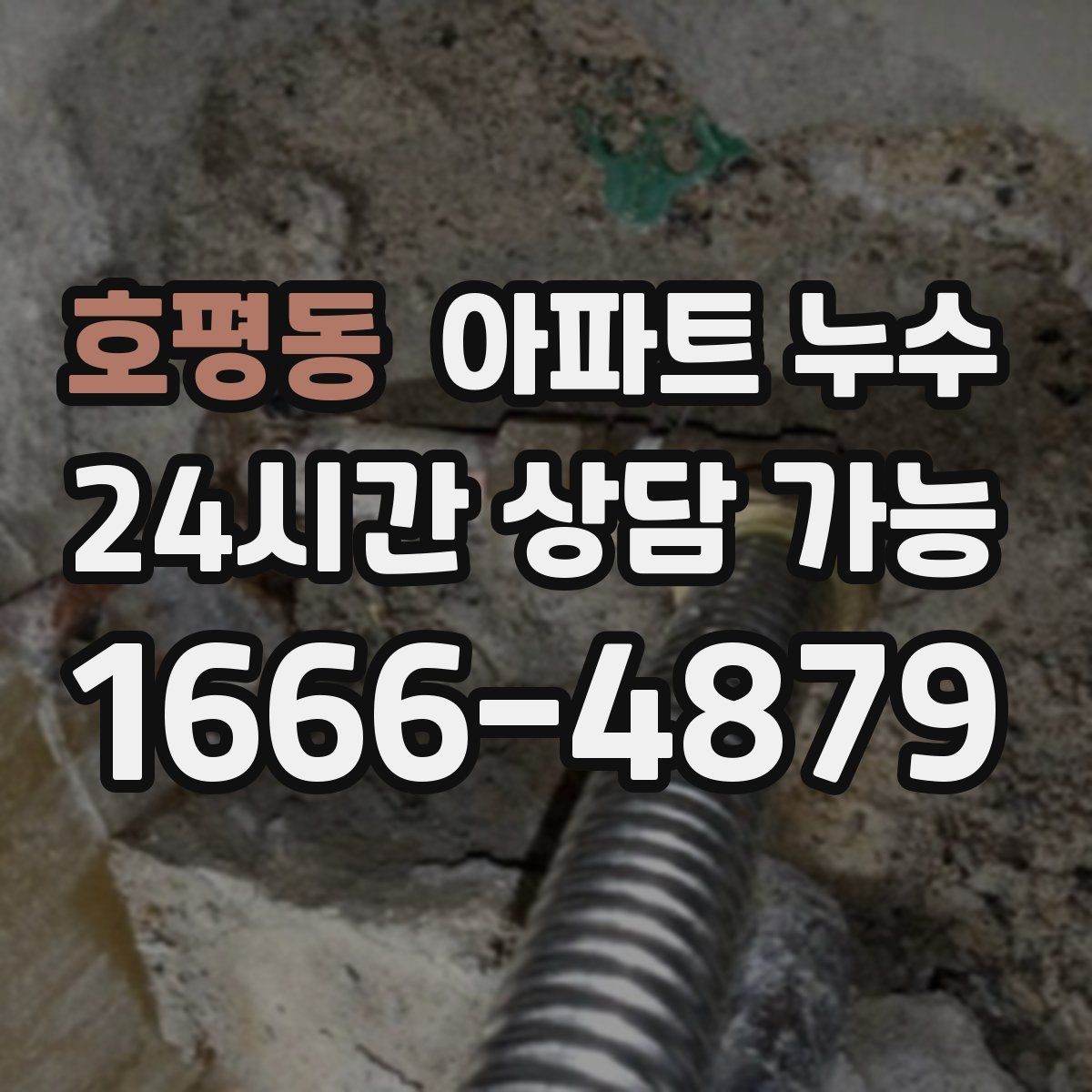 호평동 아파트 누수 거실 벽이 부분적으로 젖을 때