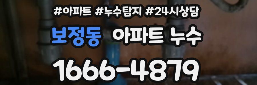 보정동 누수탐지