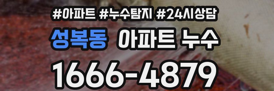 성복동 누수탐지