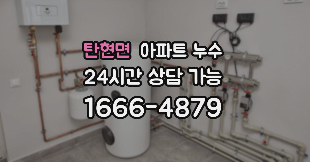 탄현면 아파트 누수