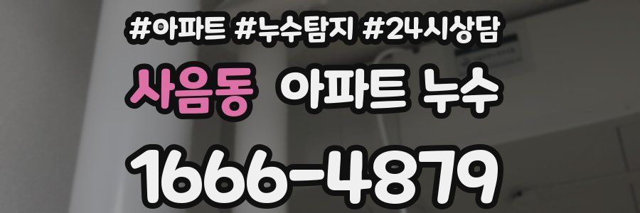 사음동 누수탐지