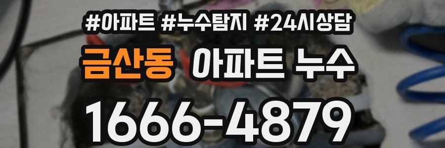 금산동 누수탐지