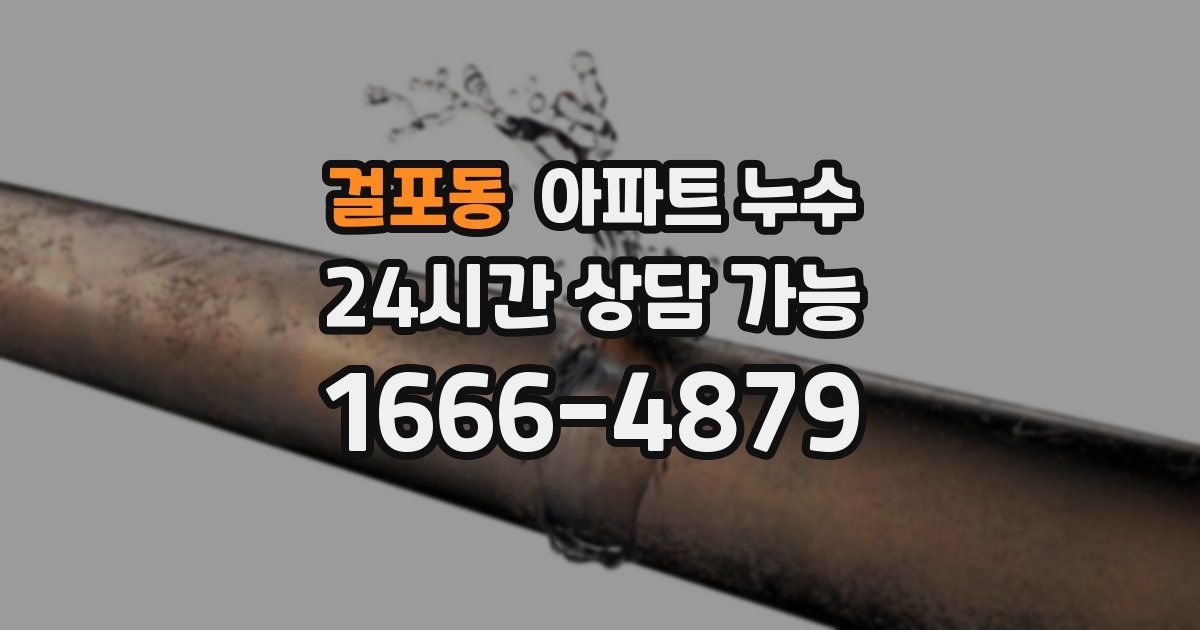 걸포동 아파트 누수