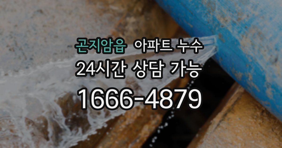 곤지암읍 아파트 누수