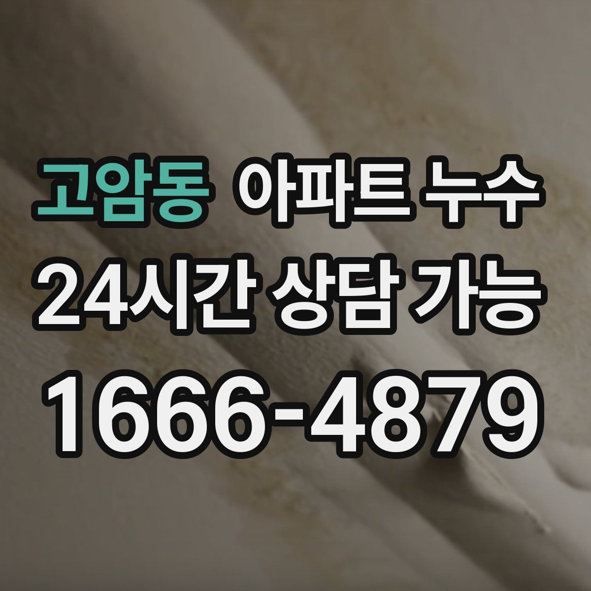 고암동 아파트 누수탐지