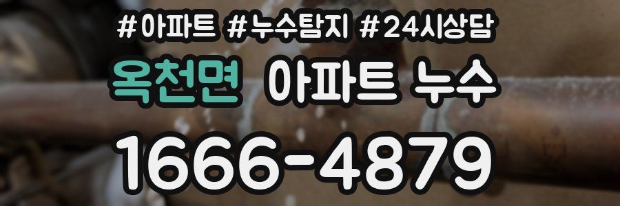 옥천면 누수탐지