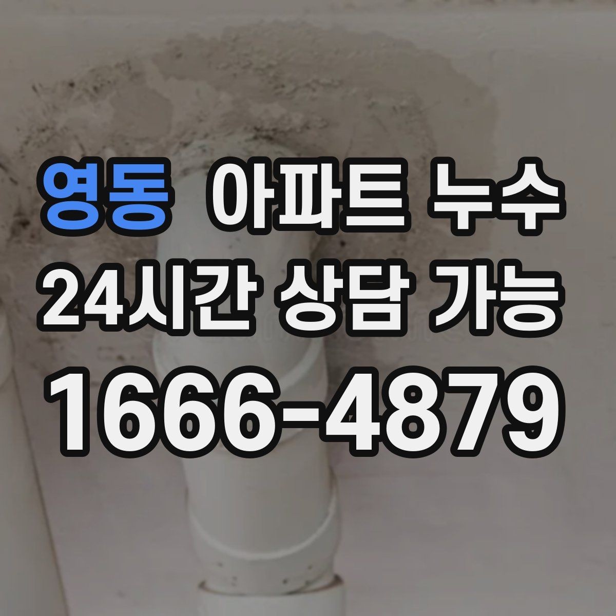 영동 아파트 누수 주방 하부장 바닥에 물때가 남을 때