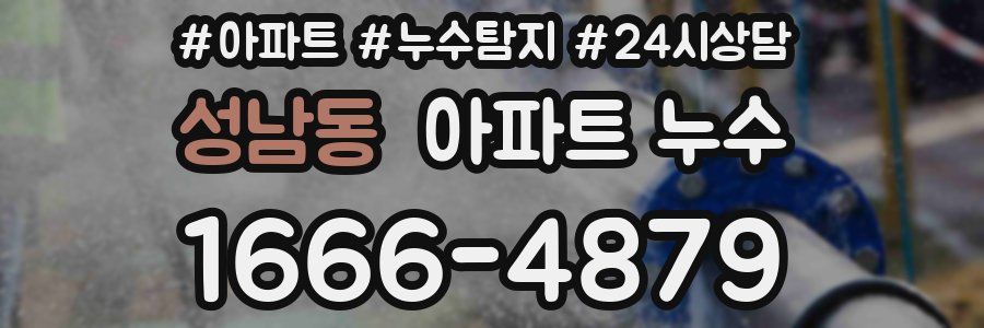 성남동 누수탐지