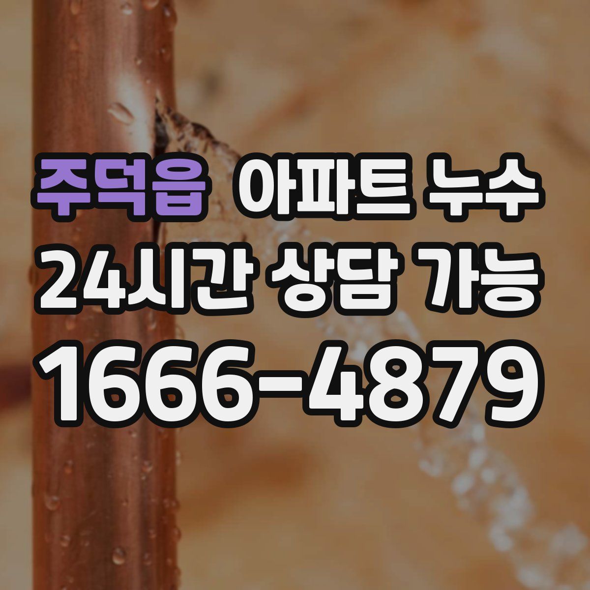 주덕읍 아파트 누수탐지