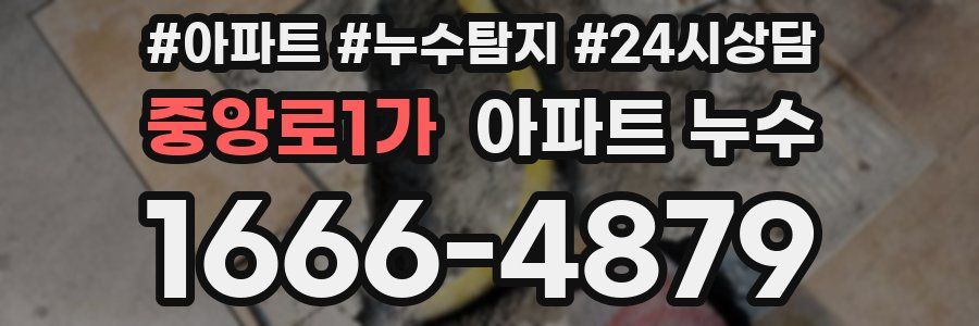 중앙로1가 누수탐지