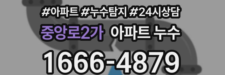 중앙로2가 누수탐지