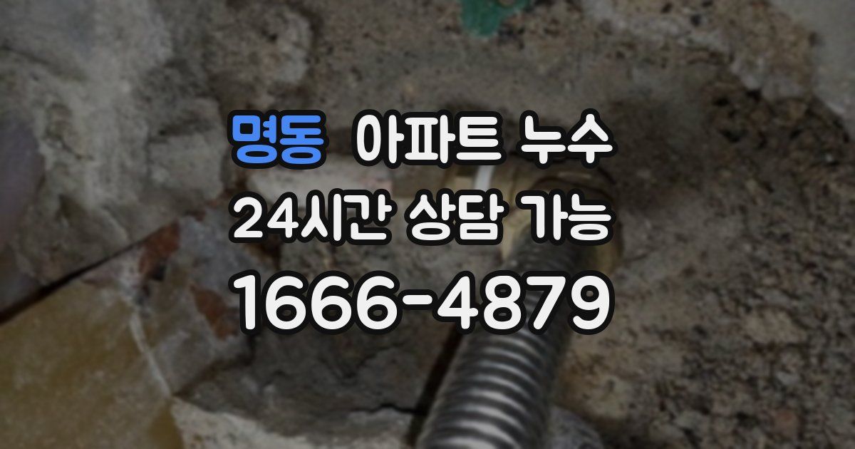 명동 아파트 누수