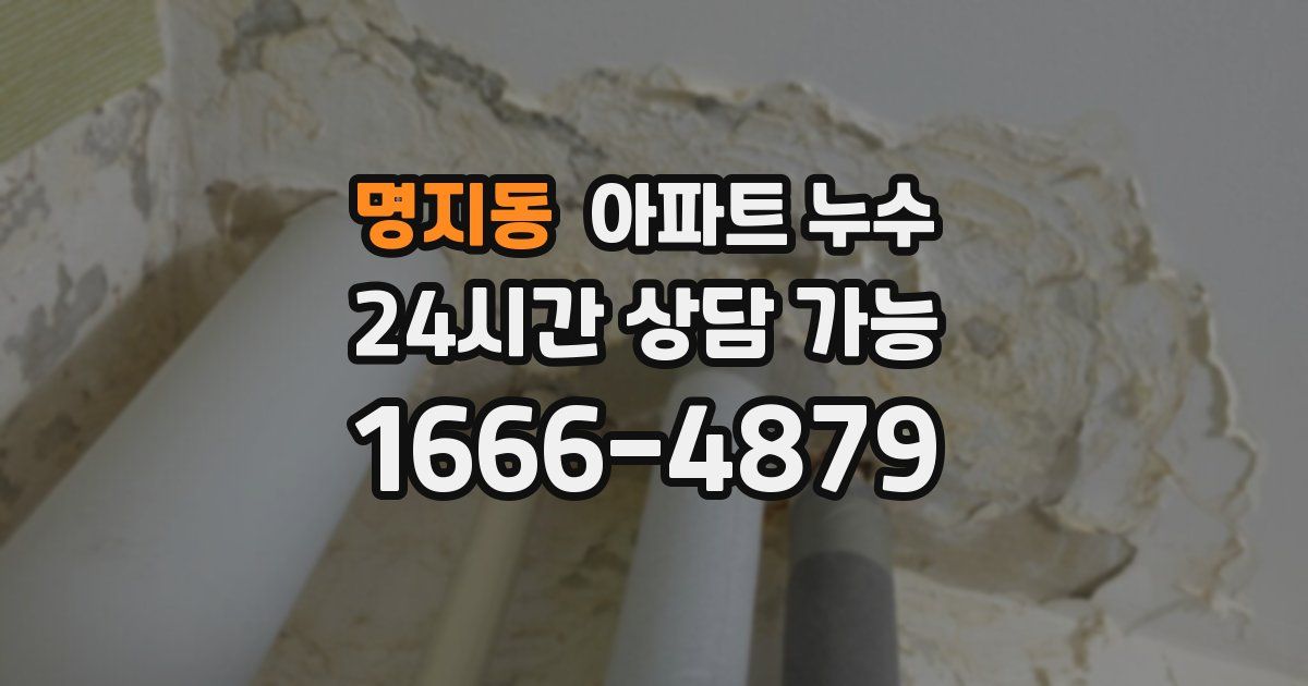 명지동 아파트 누수