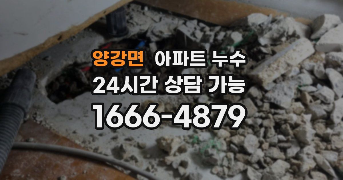 양강면 아파트 누수