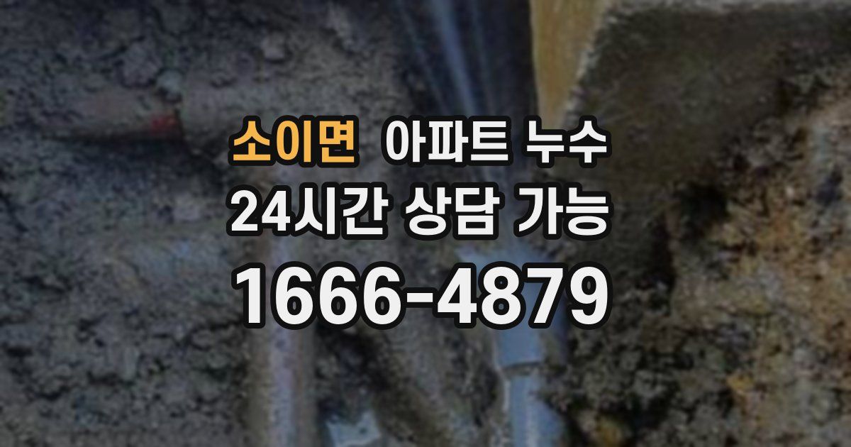 소이면 아파트 누수