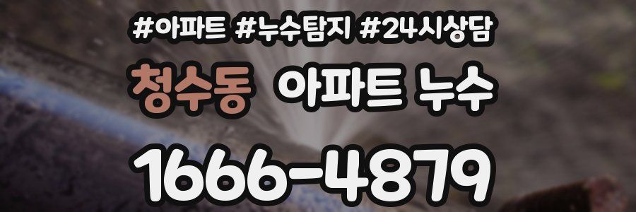 청수동 누수탐지