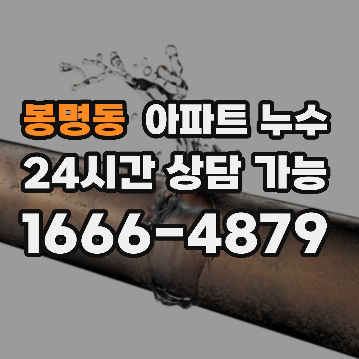 봉명동 아파트 누수탐지