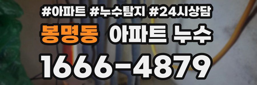 봉명동 누수탐지