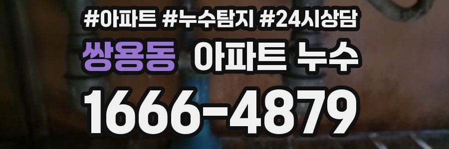 쌍용동 누수탐지