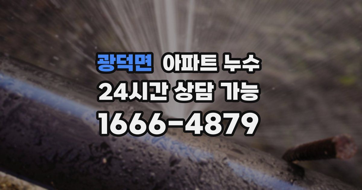 광덕면 아파트 누수