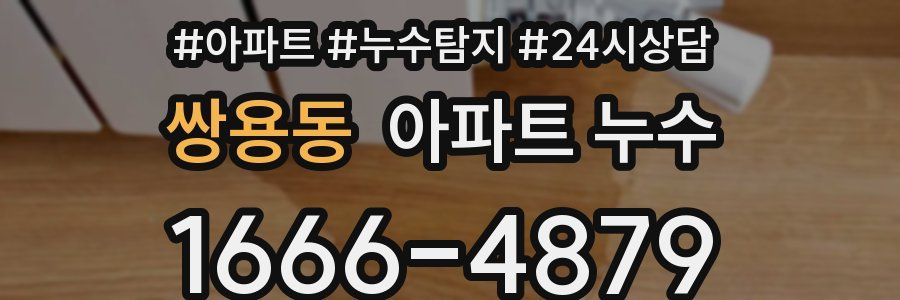 쌍용동 누수탐지