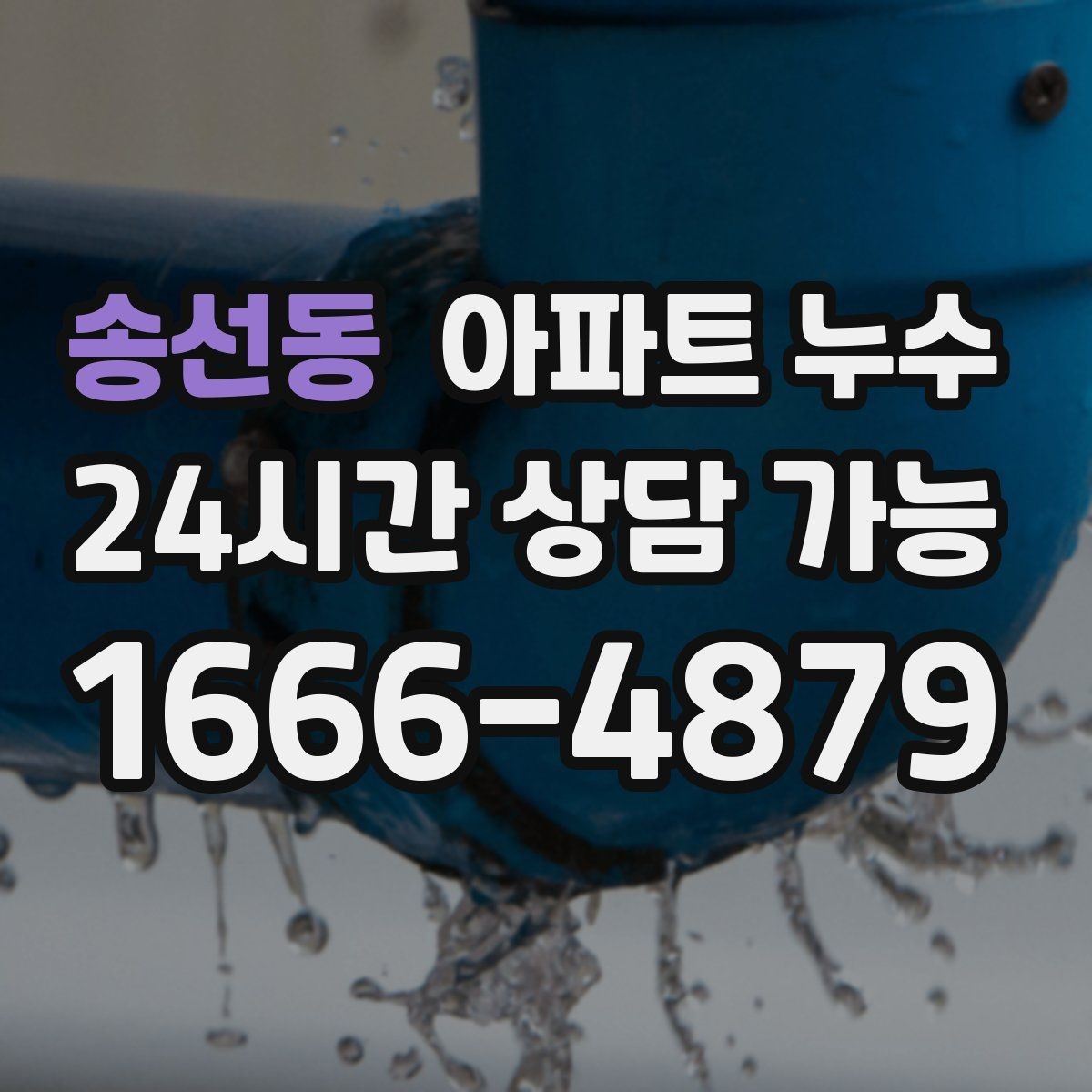 송선동 아파트 누수 베란다 문턱이 젖을 때