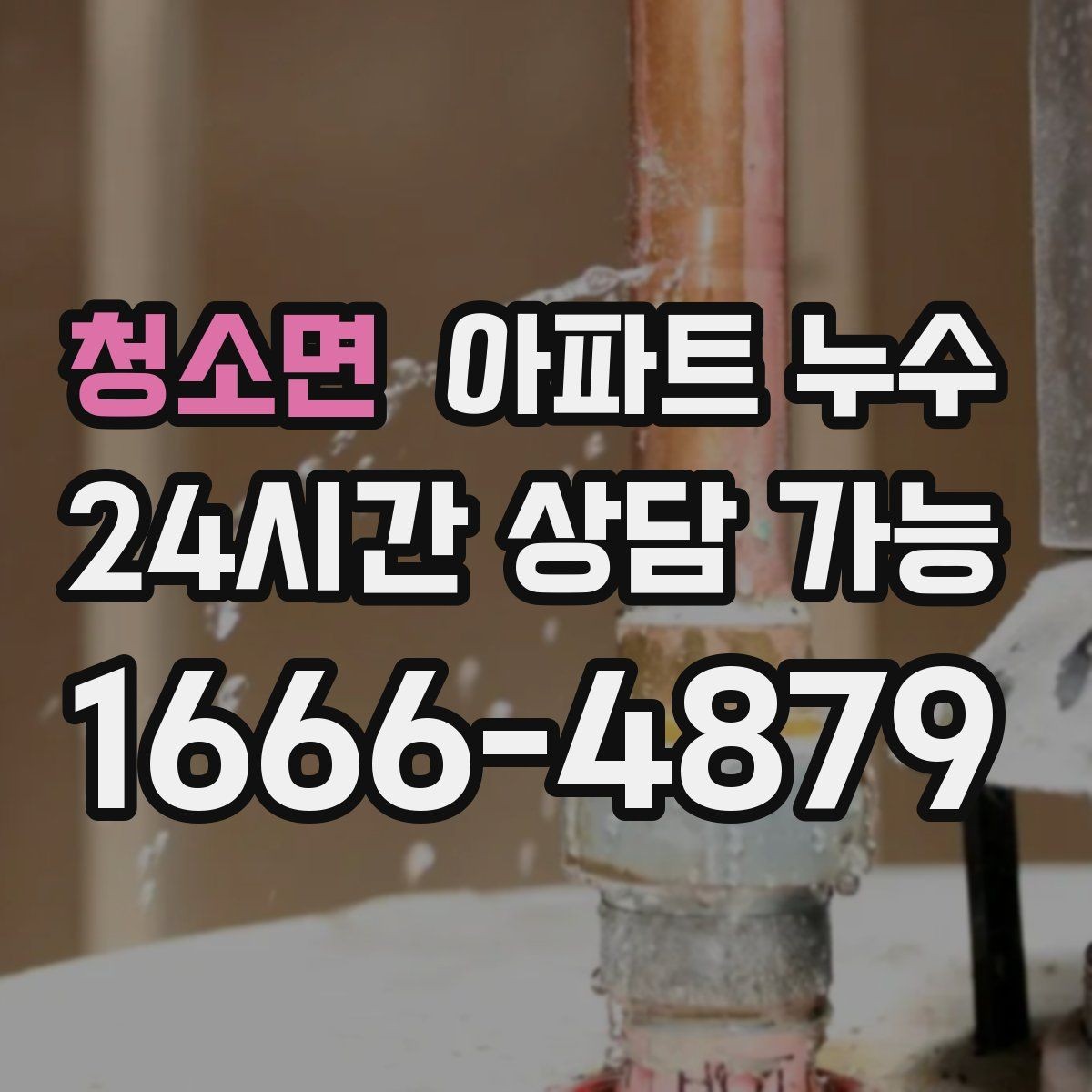 청소면 아파트 누수 원인 확인 후 필요한 조치만 진행합니다