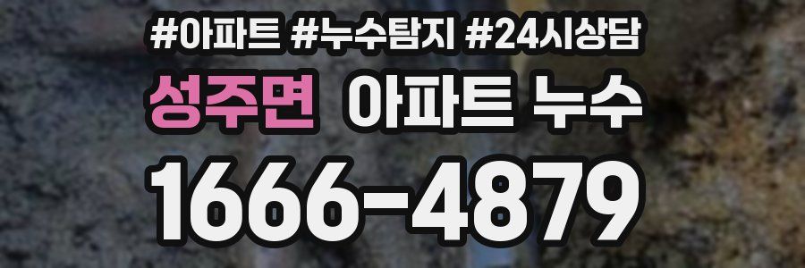 성주면 누수탐지