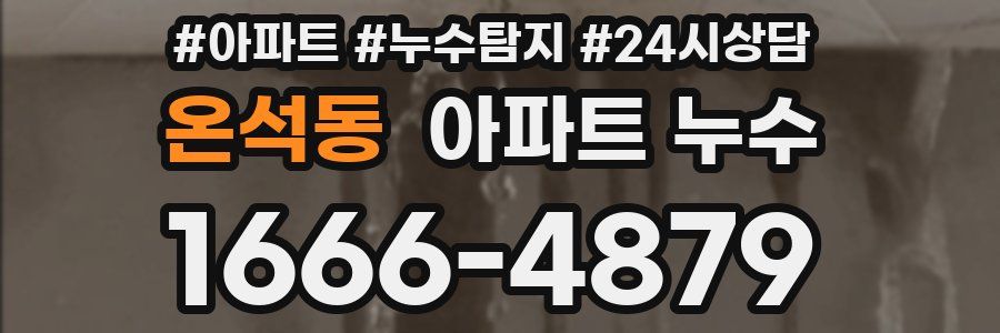 온석동 누수탐지