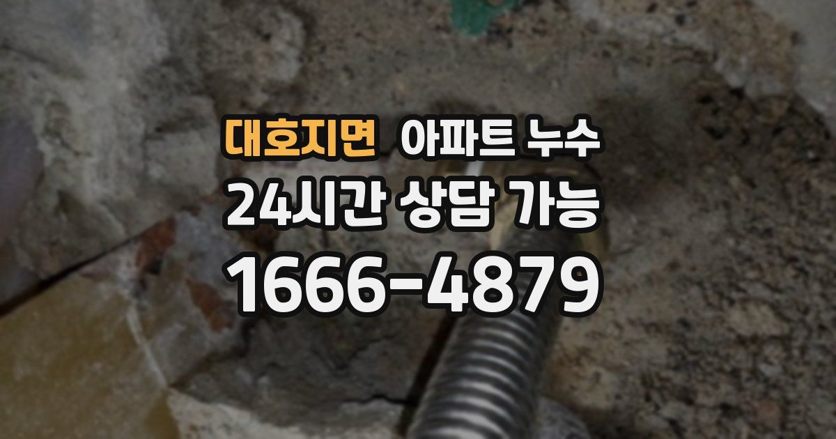 대호지면 아파트 누수