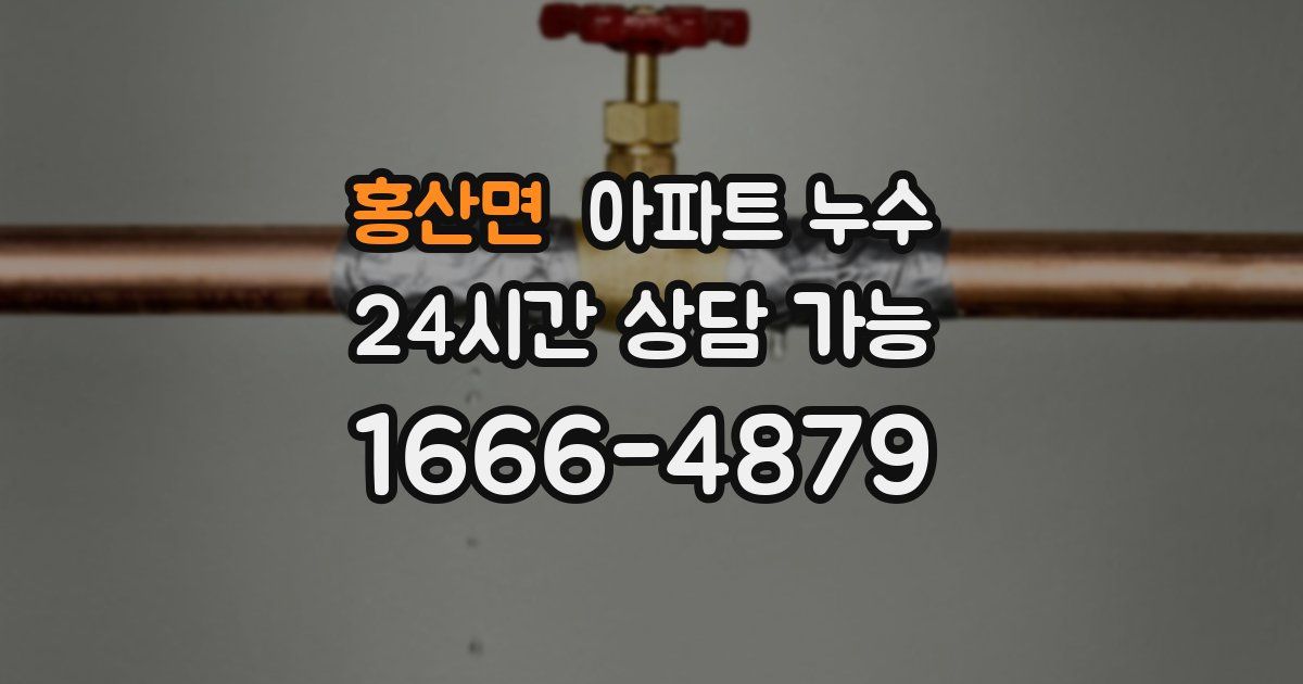 홍산면 아파트 누수