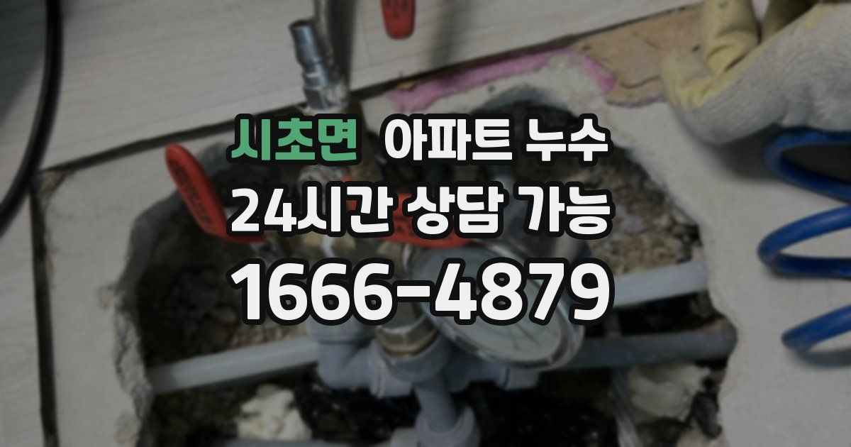 시초면 아파트 누수
