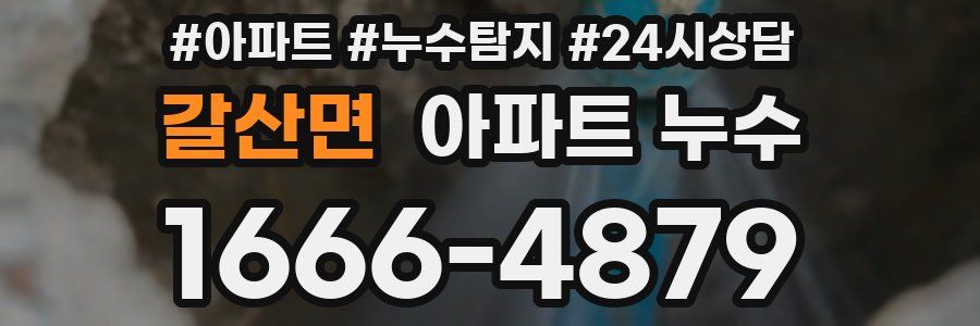 갈산면 누수탐지