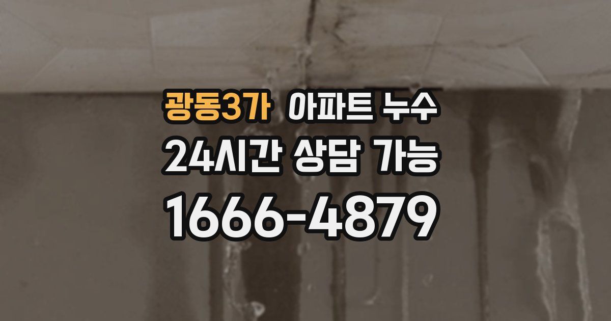 광동3가 아파트 누수