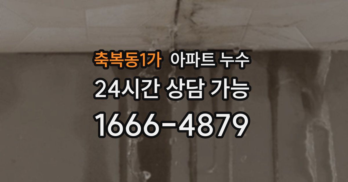 축복동1가 아파트 누수