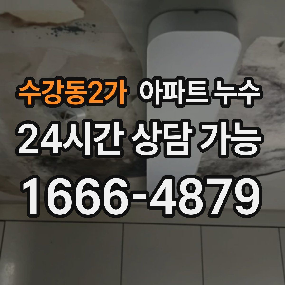 수강동2가 아파트 누수 방 한쪽 벽이 젖고 차가울 때