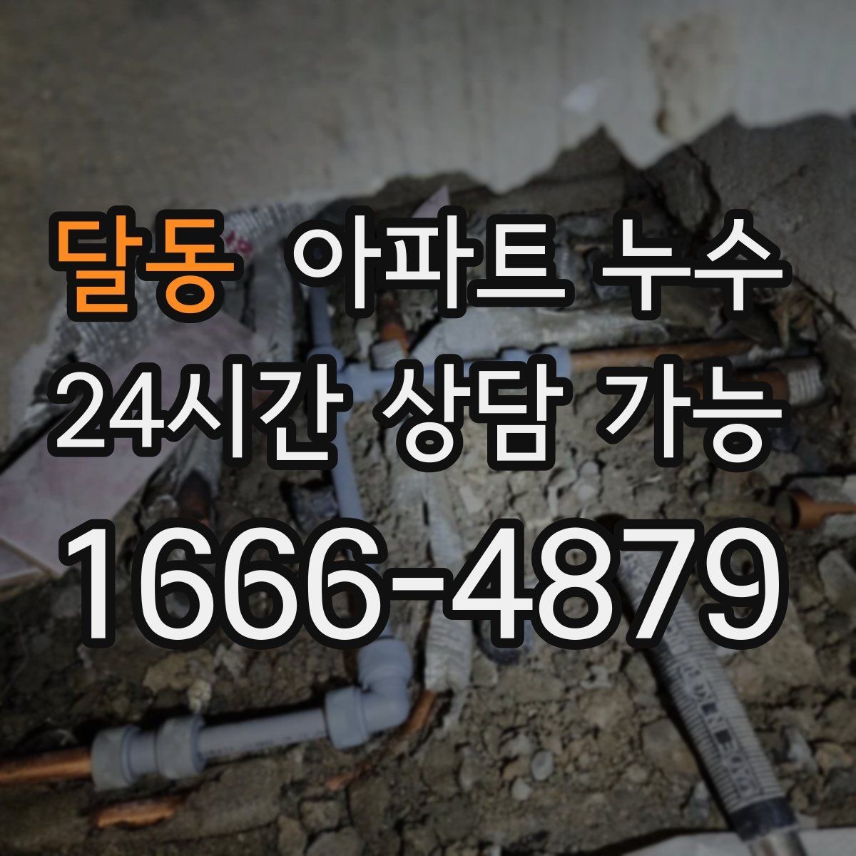 달동 아파트 누수 주방 하부장 내부가 젖을 때