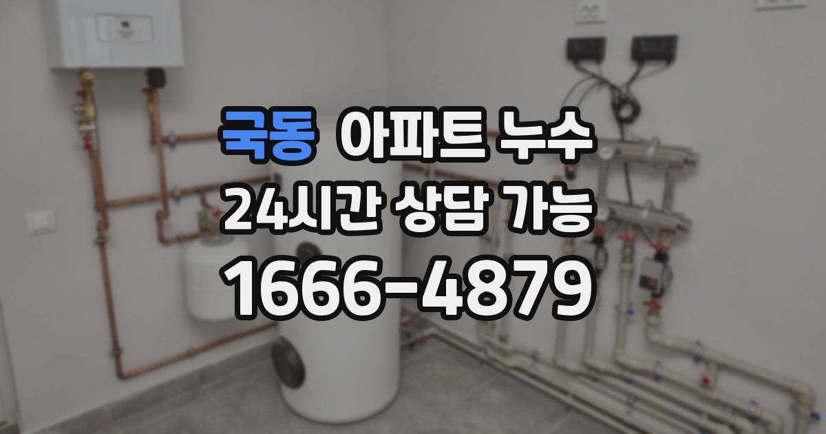 국동 아파트 누수