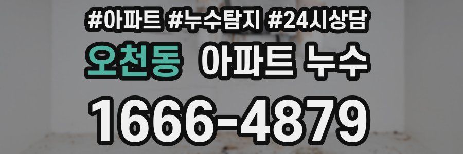 오천동 누수탐지