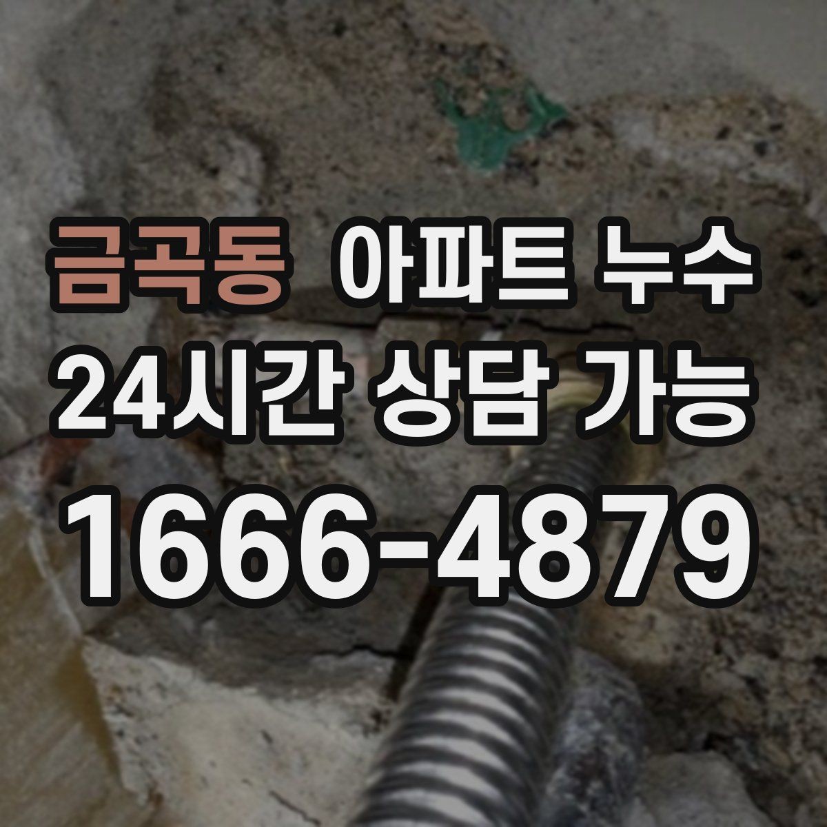 금곡동 아파트 누수 물자국과 균열이 같이 보일 때