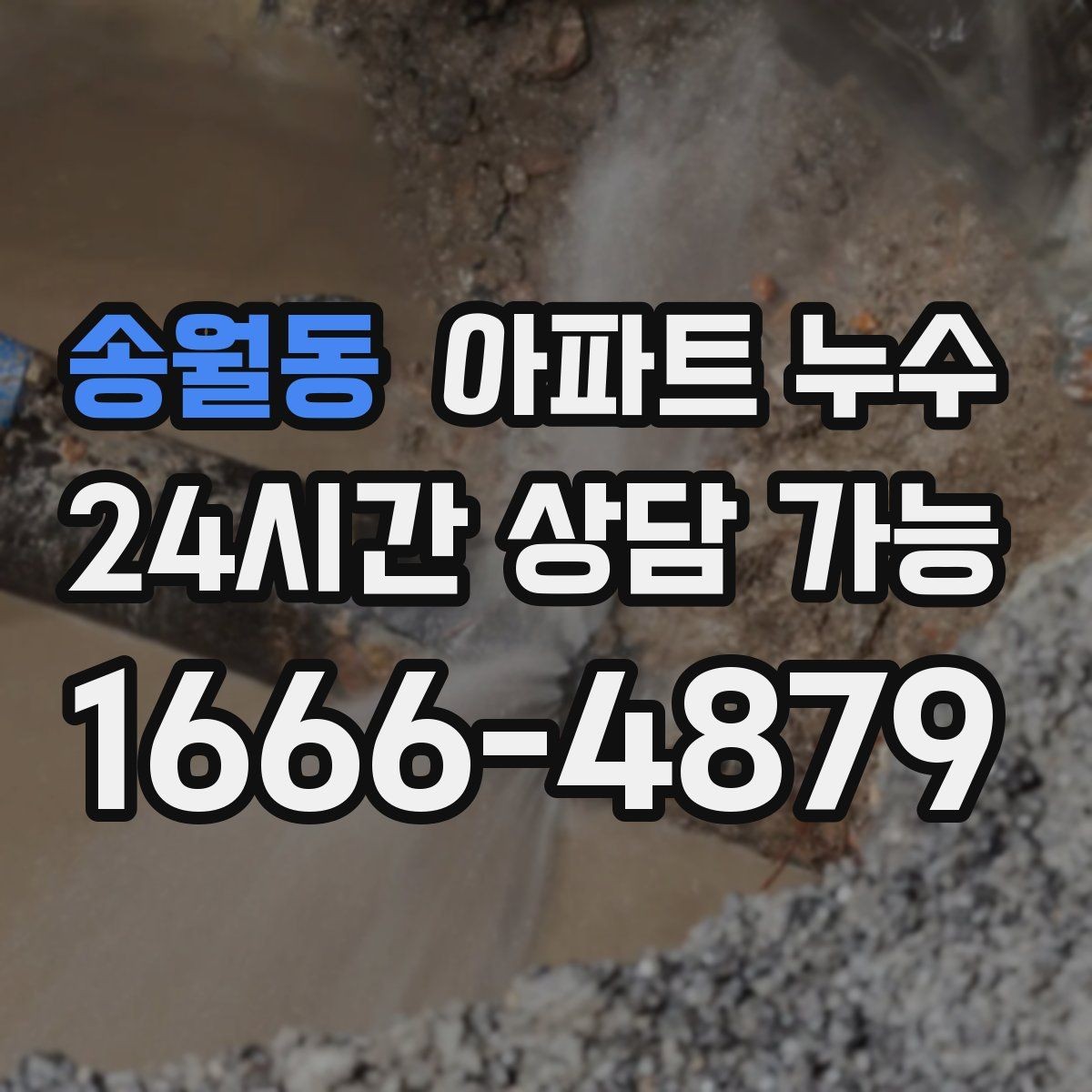 송월동 아파트 누수 물자국은 큰데 냄새가 약할 때