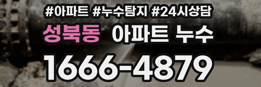 성북동 누수탐지