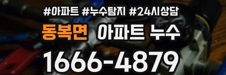 동복면 누수탐지