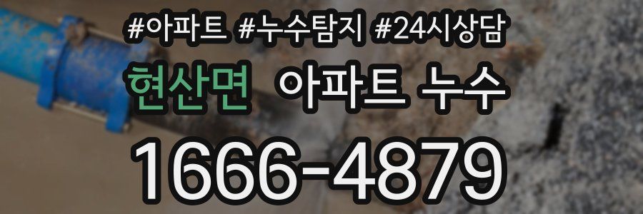 현산면 누수탐지