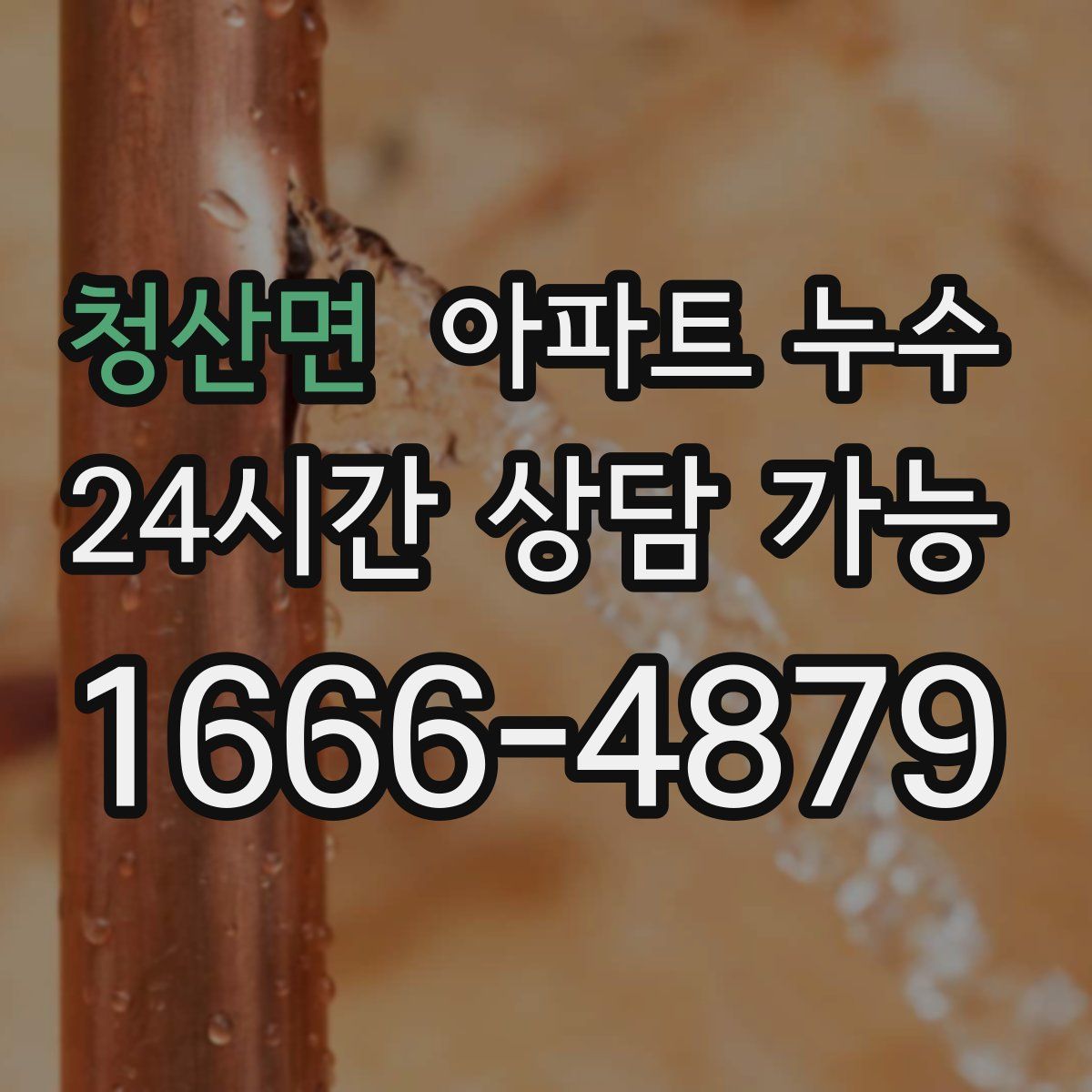 청산면 아파트 누수탐지