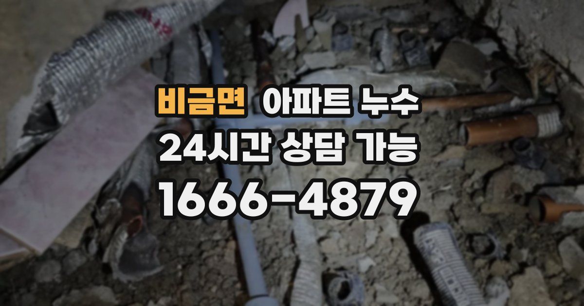 비금면 아파트 누수