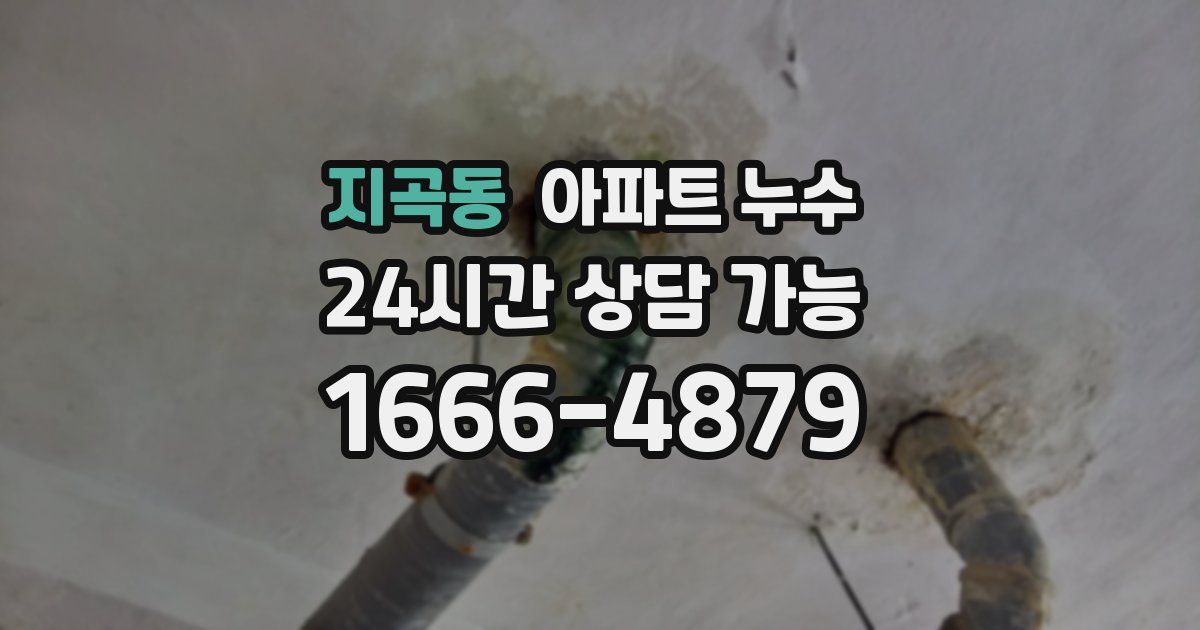지곡동 아파트 누수