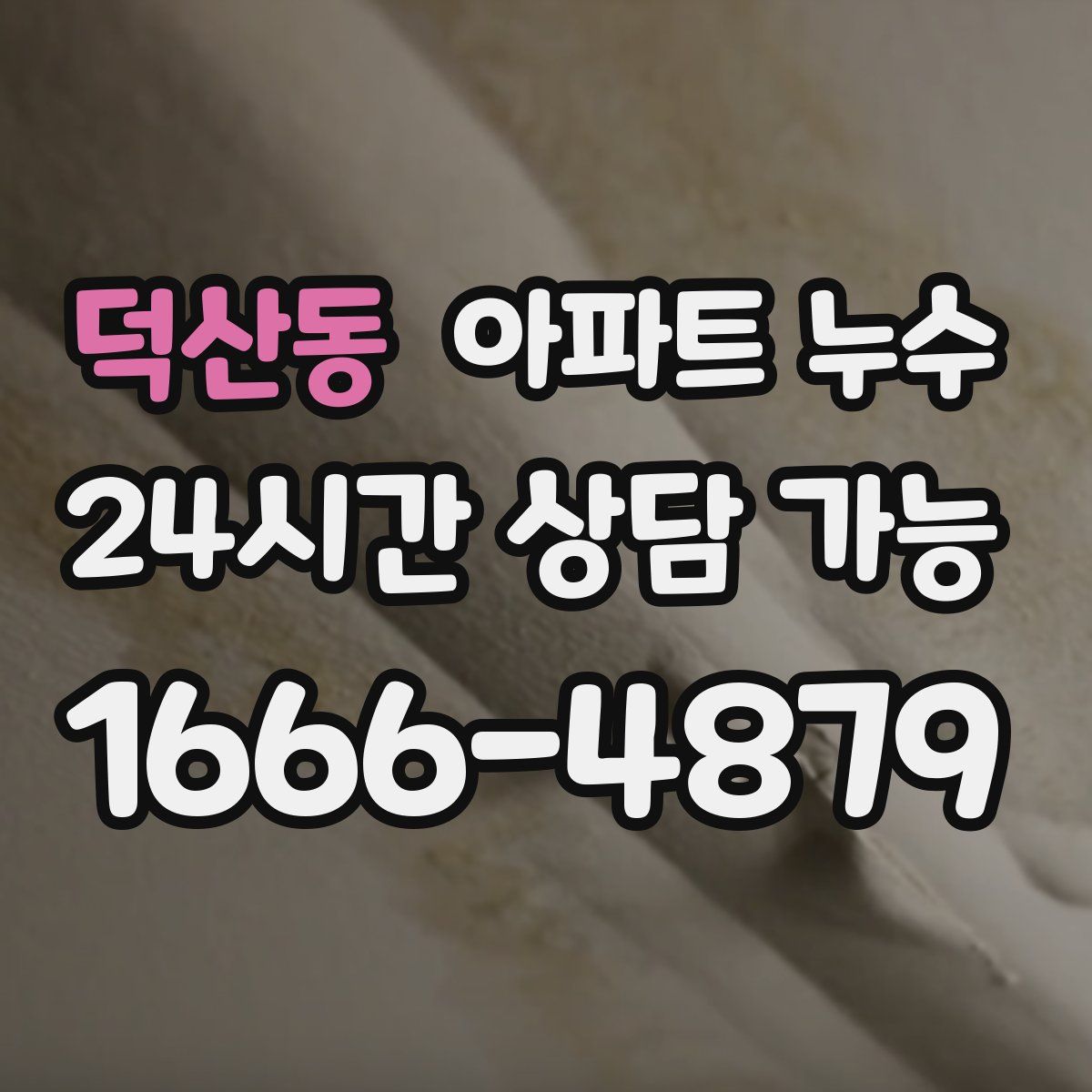 덕산동 아파트 누수탐지